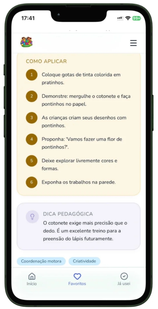 Detalhes da atividade