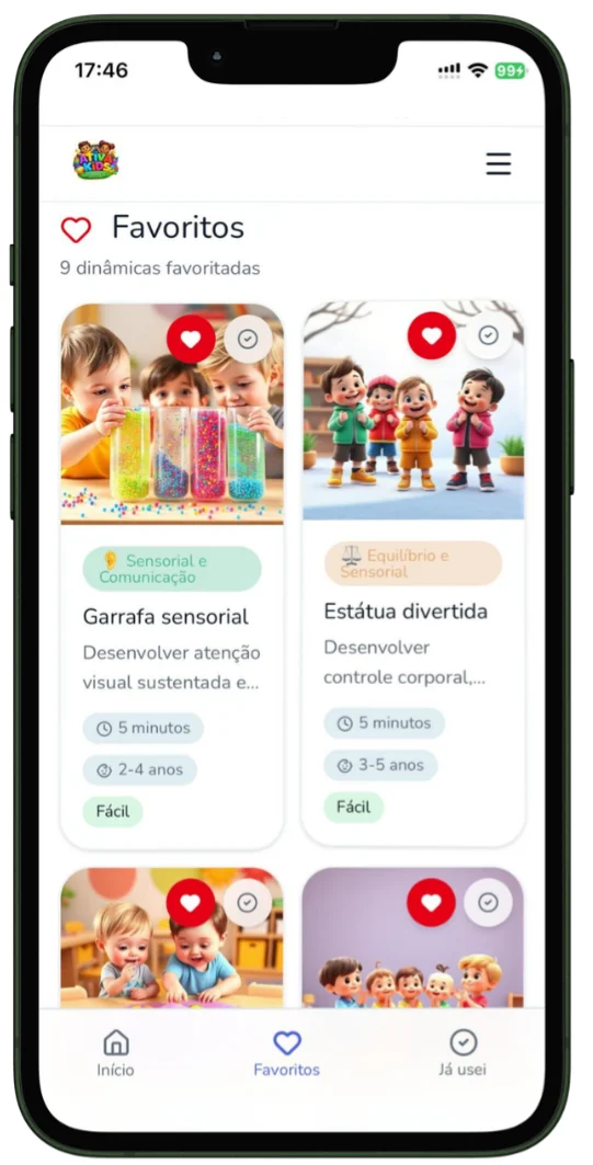 Favoritar atividades